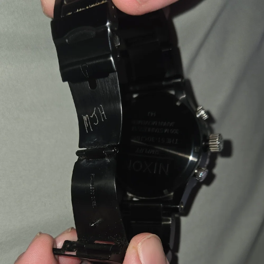 Nixon Black Metal Watch with Wood-Tone Dial - Picture 4 of 11